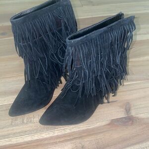 Steve Madden fringe booties